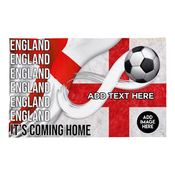 England Infinity  - Personalised Retro Football 5ft x 3ft Fabric Banner