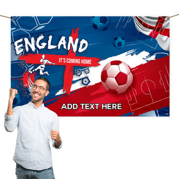 England Abstract Art - World Cup - Personalised 5ft x 3ft Fabric Banner